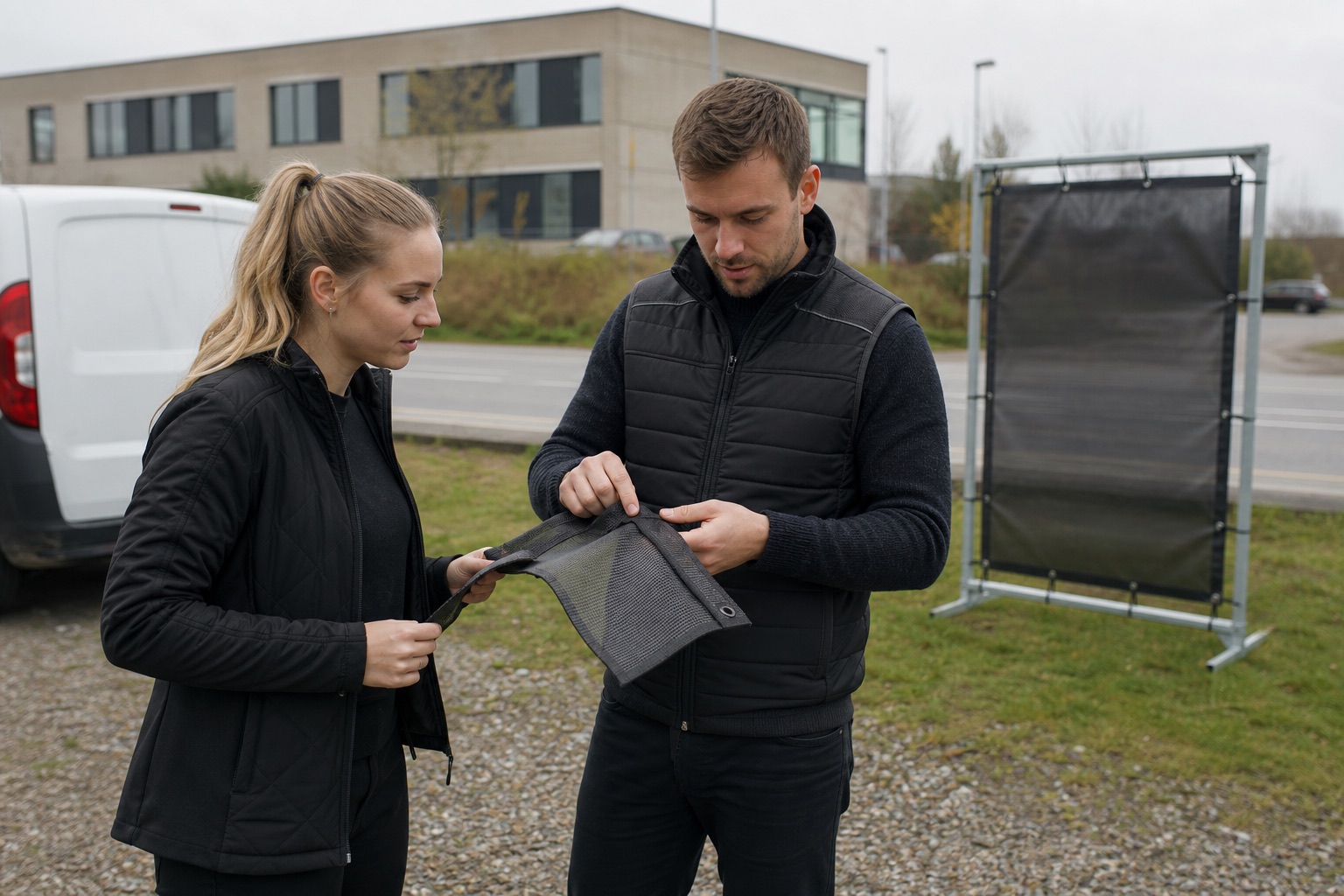 Besigtigelse på virksomhedens grund